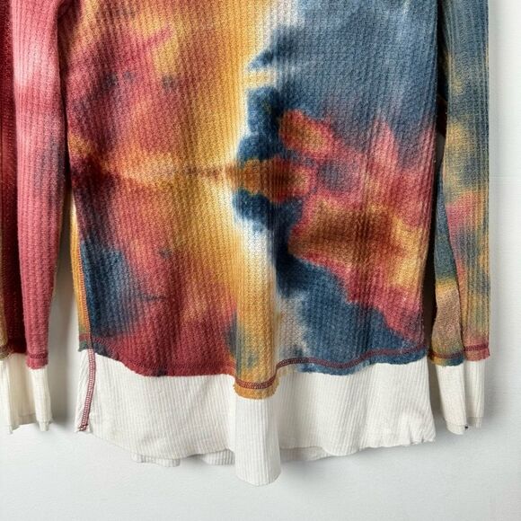 Cactus + Pearl Sunset Tie-Dye Thermal Layered Look Lagenlook Shirt Size Small - Picture 6 of 14